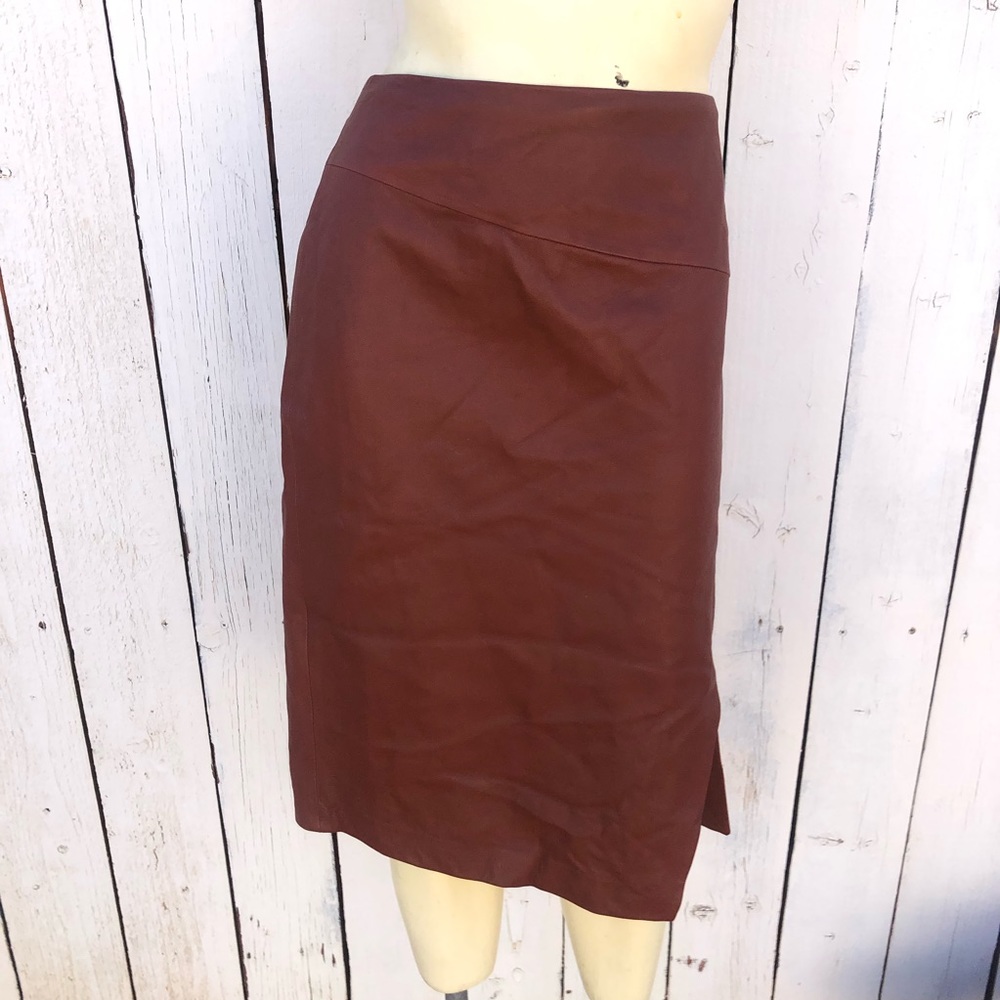 White House black market brown faux leather 8